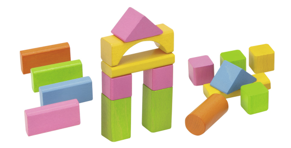Eichhorn 100088011 - Bunte Holzbausteine