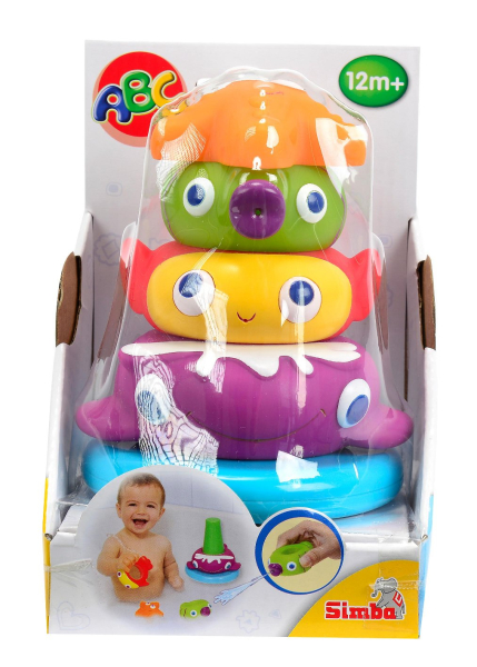 Simba 104019678 – ABC Stapelfreunde für Badewanne