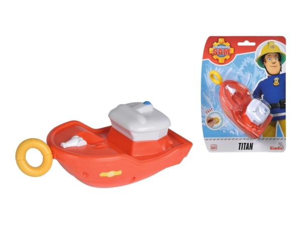 Simba 109252134 - Feuerwehrmann Sam Aufzieh-Boot Titan