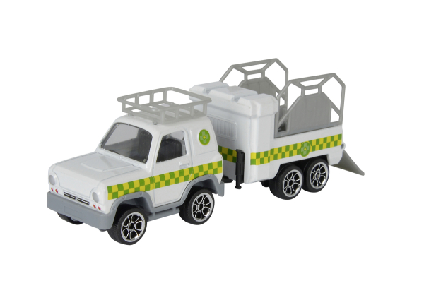 Dickie 203099629 - Feuerwehrmann Sam Fahrzeuge 3er Pack - Pferdeanhänger