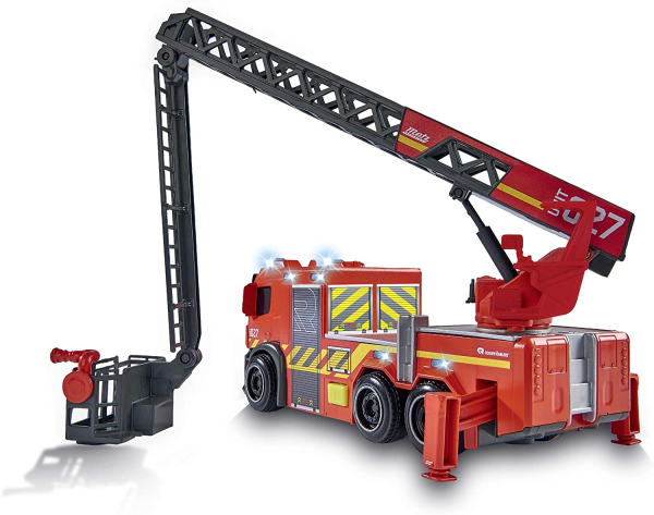 Dickie 203714011 - Feuerwehr Drehleiter, ca. 23 cm