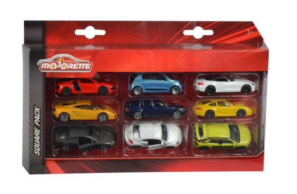 Majorette 212053241 - Square 9er Fahrzeug-Set
