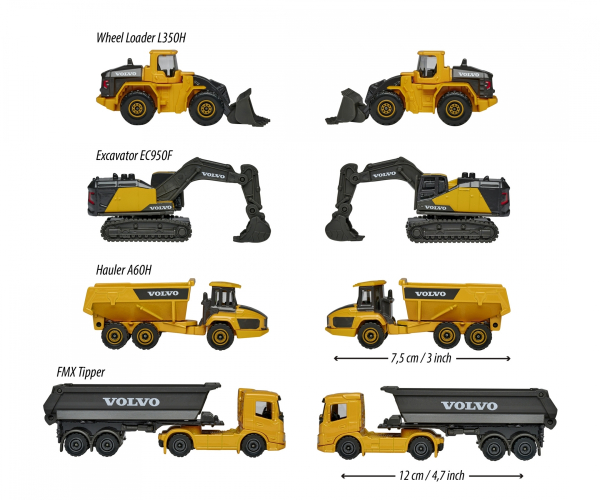 Majorette 212057287 - Volvo 4 Pieces Giftpack