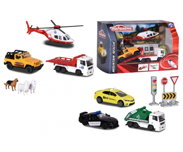 Majorette 212058592 - Diorama Playset Ford Mustang Police