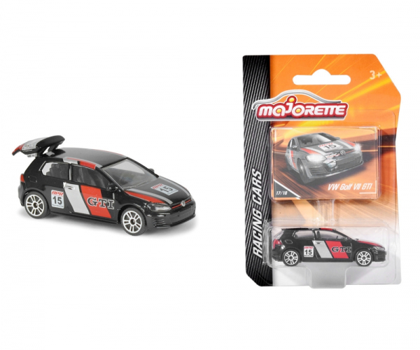 Majorette 212084009Q02 - VW Golf GTI Racing, schwarz