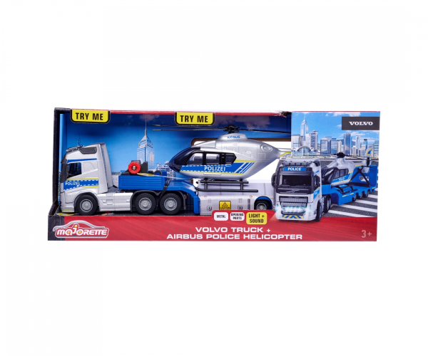 Majorette 213716000 - Volvo Truck + Airbus Police