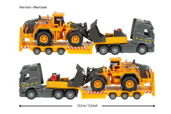 Majorette 213726000 - Volvo Truck + Wheel Loader