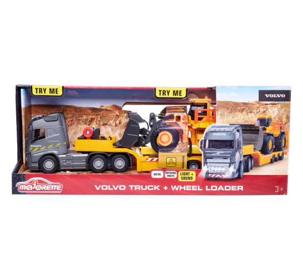 Majorette 213726000 - Volvo Truck + Wheel Loader