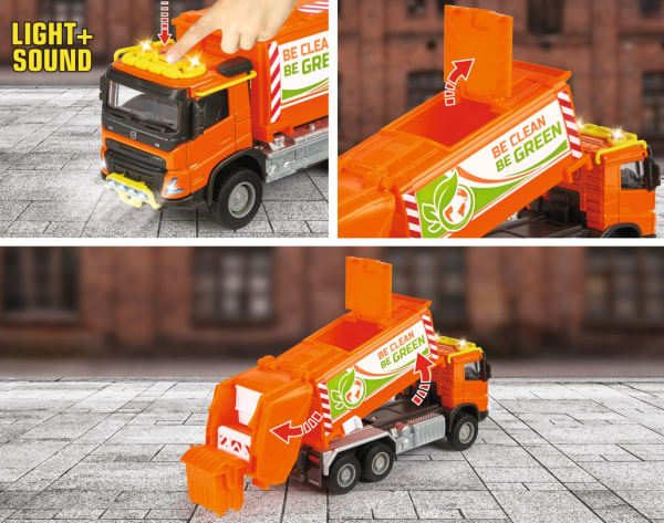 Majorette 213743000 - Volvo Truck Garbage Collector