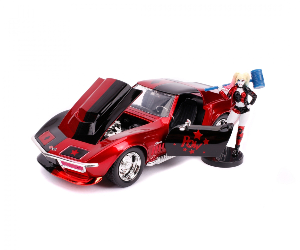 Jada 253255019 - 1:24 Harley Quinn 1969 Chevy Corvette Stingray