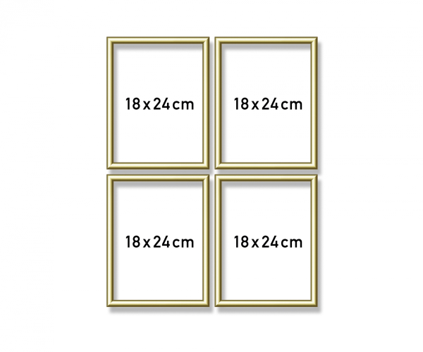 Schipper 605170704 - Alurahmen Quattro Gold 18 x 24 cm