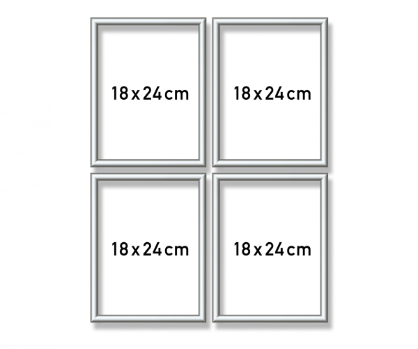 Schipper 605290764 - Alurahmen Quattro Silber 18x24 cm