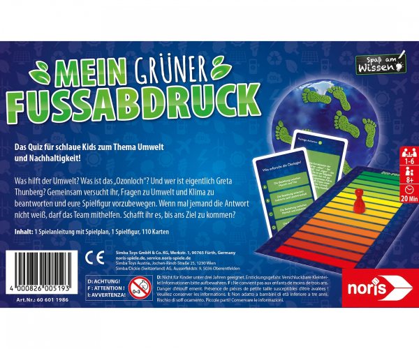 Noris 606011986 - Mein grüner Fußabdruck