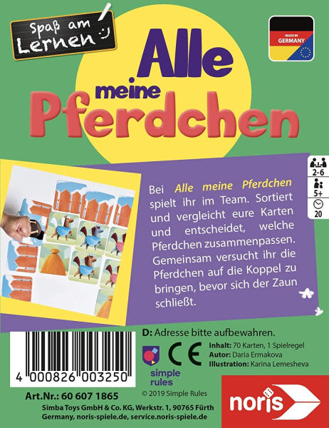 Noris 606071865 - Alle meine Pferdchen