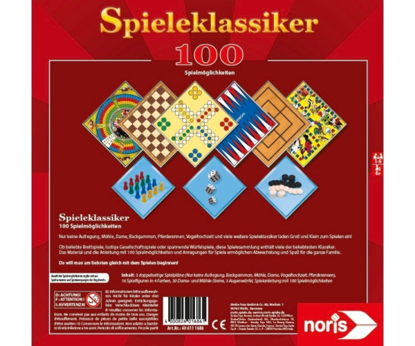 NORIS 606111686 - Spieleklassiker 100 Spielemöglichkeiten
