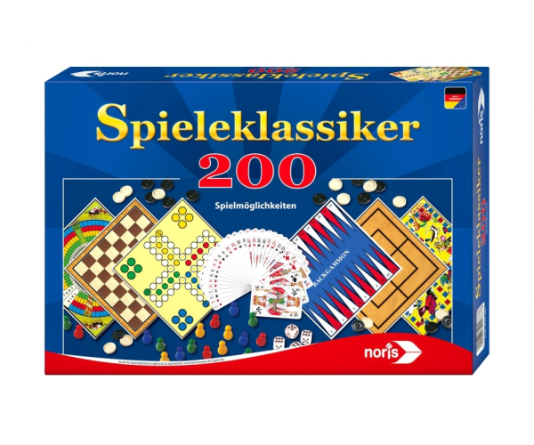 NORIS 606111687 - Spieleklassiker 200 Spielemöglichkeiten