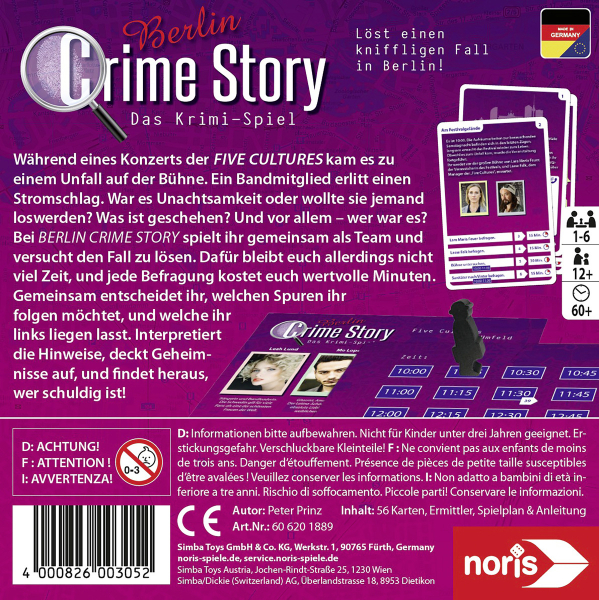 Noris 606201889 - Crime Story Berlin, Das Detektiv-Spiel