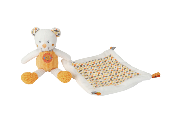 Nicotoy 6305792301 - Nicotoy Baby Schmusetuch Little Hug, 4-fach sortiert