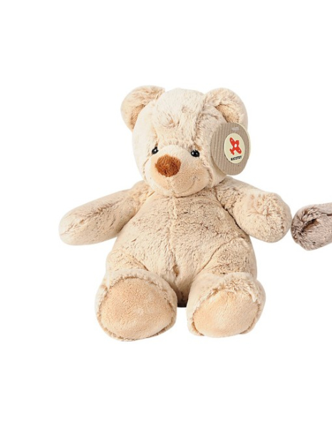 Nicotoy 6305811425 - Plüsch sitzender Bär, hell, ca. 25 cm