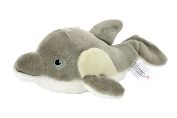 Nicotoy 6305850022 - Plüsch Delfin ca. 30 cm grau