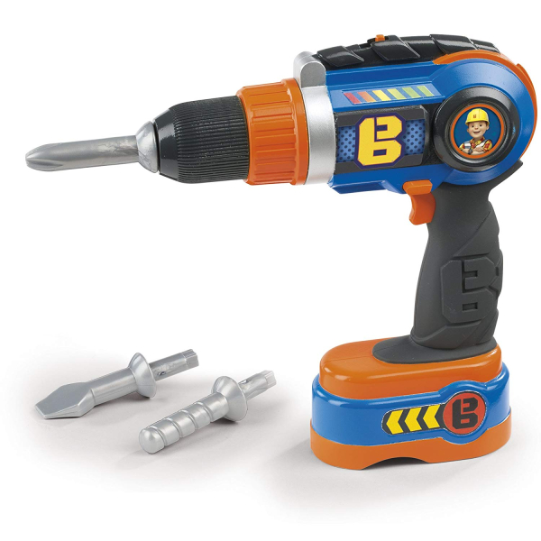 Smoby 360128 - Bob der Baumeister, Akkuschrauber mechanisch