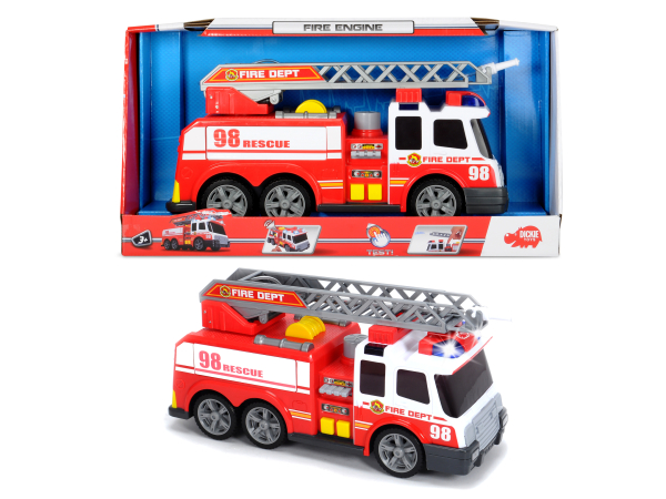 Dickie 203308358 - Fire Brigade, Feuerwehrauto mit Freilauf