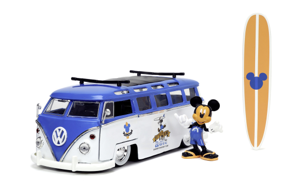 Jada 253075001 - 1:24 Mickey Mouse & Volkswagen T1 Bus mit Figur