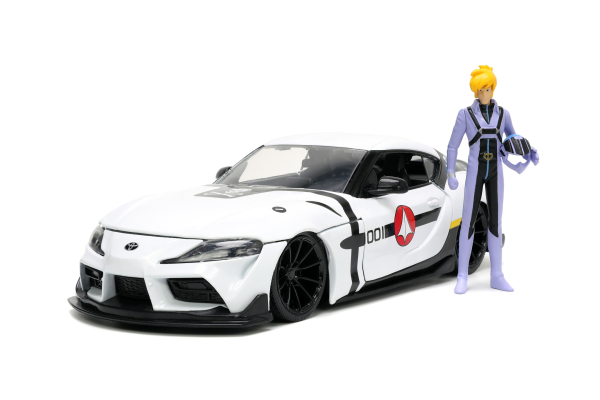 Jada 253255052 - 1:24 Robotech R. Fokker ´20 Toyota Supra mit Figur