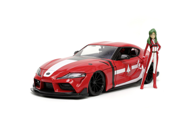 Jada 253255053 - 1:24 Robotech M. Sterling ´20 Toyota Supra rot mit Figur