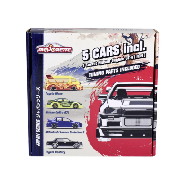 Majorette 212051032 - Japan Series Bonus Pack, Set 1 Toyota Hiace gelb