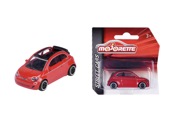 Majorette 212053051Q08 -Street Cars Fiat 500 Icon, rot