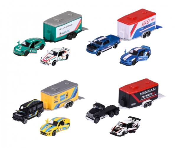 Majorette 212053111 - Race Trailer Set, sortiert