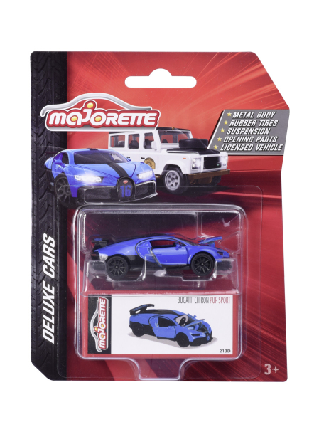 Majorette 212053152Q04 - Deluxe Bugatti Chiron Pur Sport blau