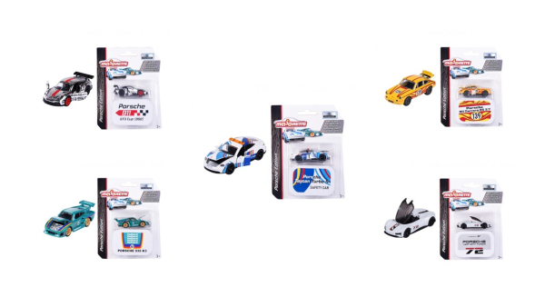 Majorette 212053161 - Porsche Motorsport Deluxe Assortment, komplettes 5er Set