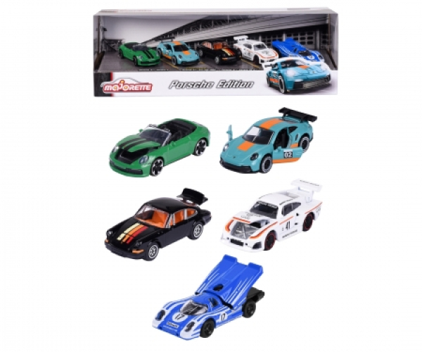 Majorette 212053172 - Porsche Motorsport 5 Pieces Giftpack