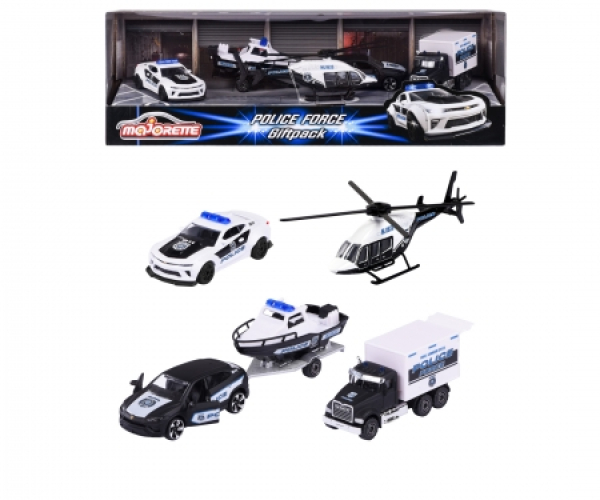 Majorette 212053188 - Police Force 4 Pieces Giftpack