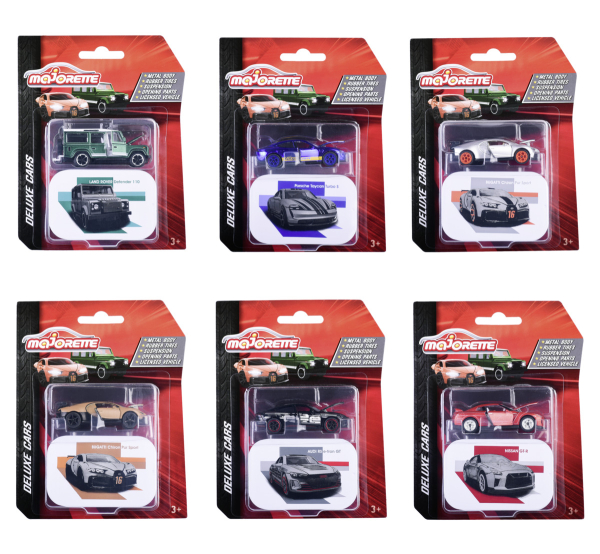 Majorette 212053190 - Deluxe Assortment, 6-fach sortiert Komplett-Set