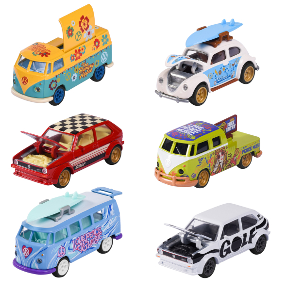 Majorette 212055005 - VW The Originals Deluxe Cars, 6-fach sortiert