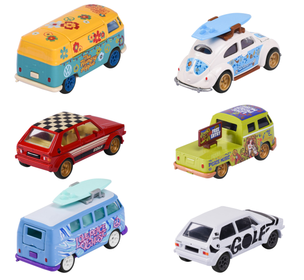 Majorette 212055005 - VW The Originals Deluxe Cars, 6-fach sortiert