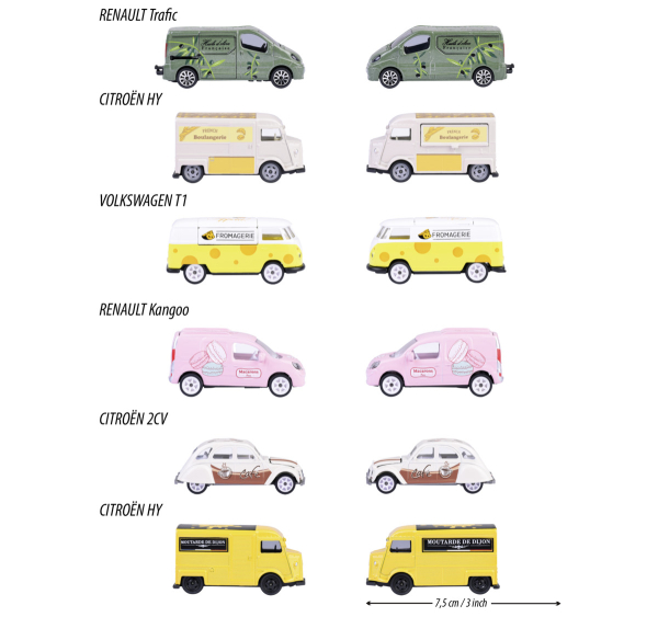 Majorette 212055013 - French Touch Deluxe Cars, 6-sortiert