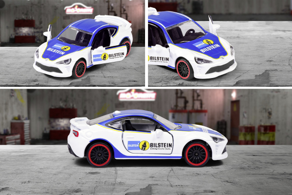 Majorette 212084009Q31 - Racing Toyota GT86 Bilstein weiß/blau