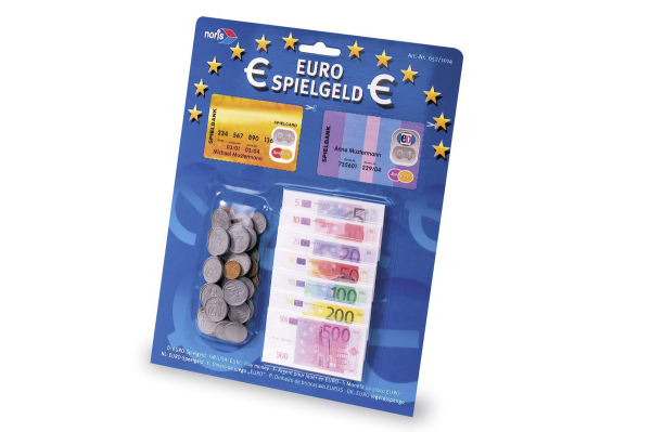 Noris - Euro Spielgeld Scheine + Münzen