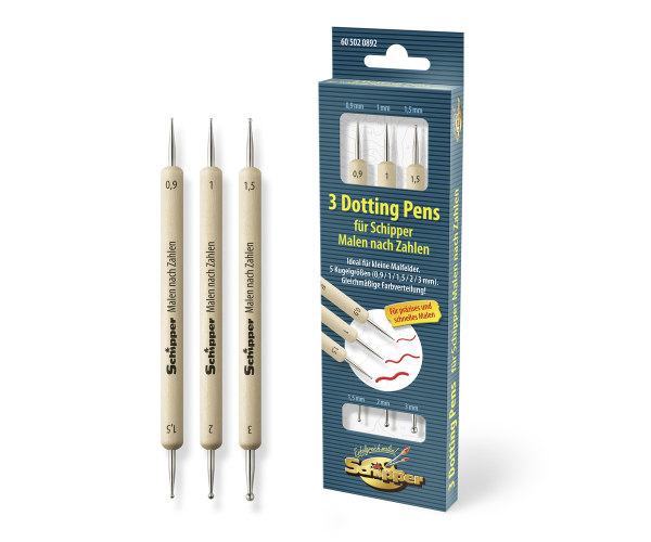 Schipper 605020892 MNZ - 3 Dotting Pens doppelseitig