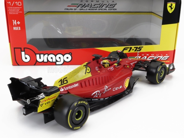 Bburago BU16811LE-MONZA - 1:18 Ferrari F1-75 Scuderia Ferrari #16 2nd MONZA GP ITALY 2022