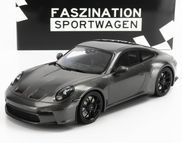 Minichamps 143069028 - 1:18 Porsche 911 992 GT3 Touring Coupé 2022 grau metallic, schwarze Felgen, limitiert