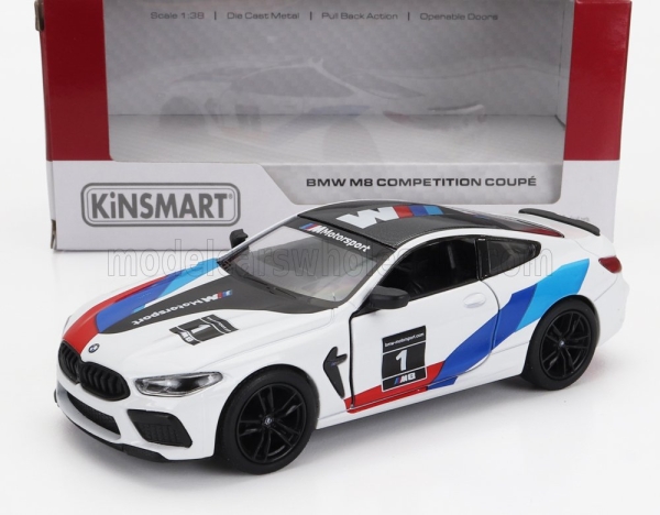 Kinsmart - 1:32 BMW M8 Competition Coupé (F92) 2020 weiß-schwarz