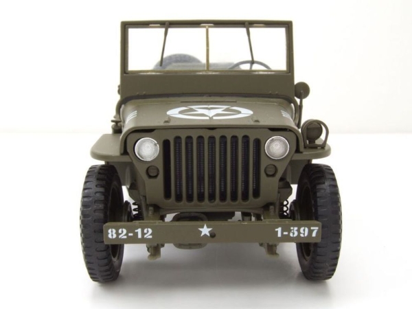 WELLY 18055 - Jeep Willys, matt-oliv, U.S. Army 1944, offen