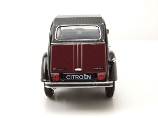WELLY 24009 - 1:24 Citroen 2CV 6 Charleston, dunkelrot/schwarz