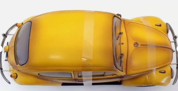 Sun Star 5219 - 1:18 VW Beetle Saloon, gelb, gealterte Version, 1961