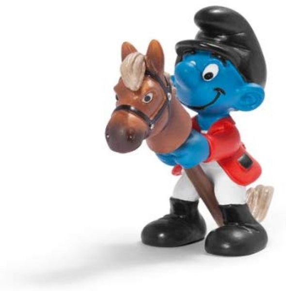 Schleich 20743 - Schlumpf, Springreiter